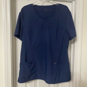 Cherokee Infinity Navy Scrub Top